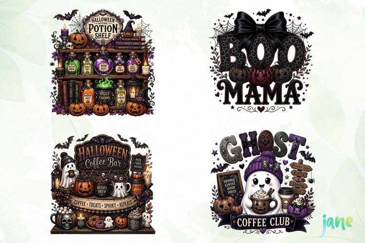 Gothic Halloween Sublimation PNG
