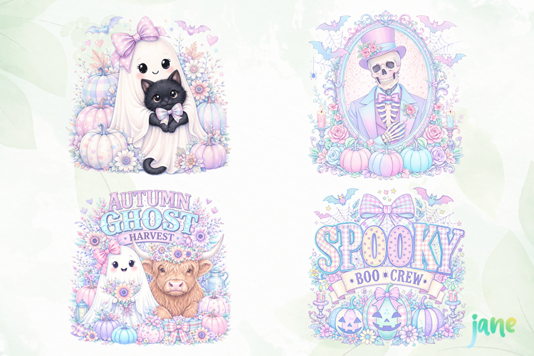 Pastel Halloween Clipart PNG