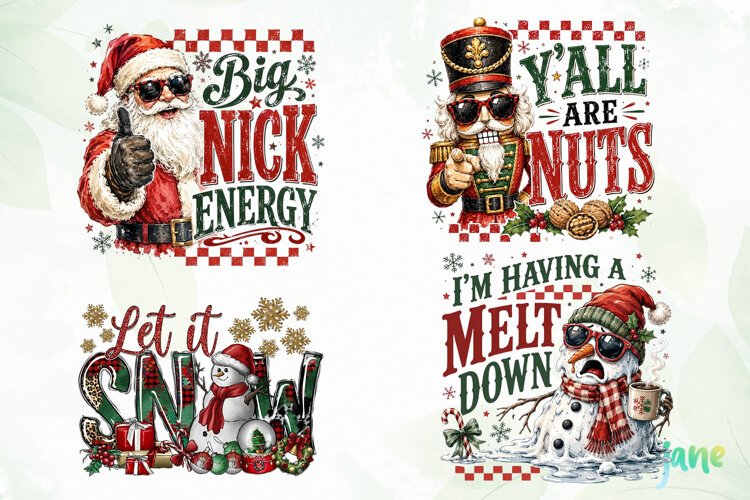 Funny Christmas Quotes Clipart example image 1