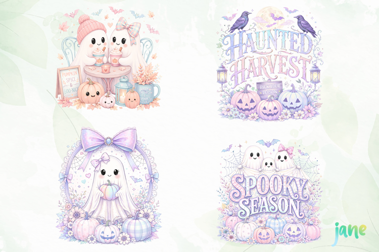 Pastel Halloween Clipart PNG