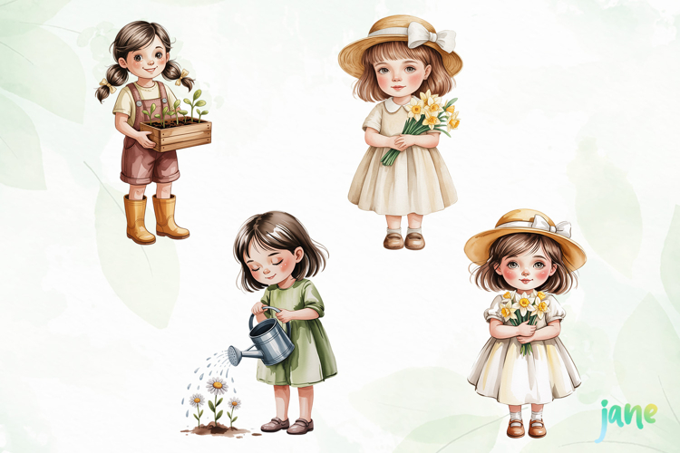 Garden Watercolor Clipart