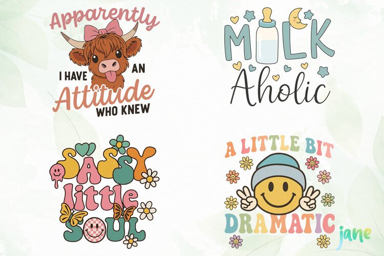 Funny Kids Quotes Clipart example image 1