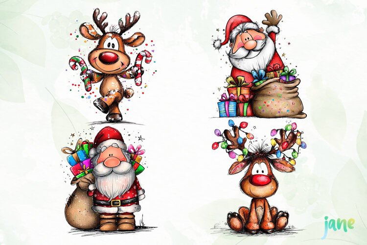 Christmas Characters Clipart example image 1