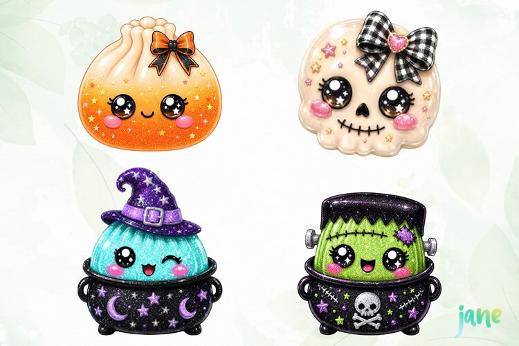 Halloween Glitter Dumplings Clipart example image 1