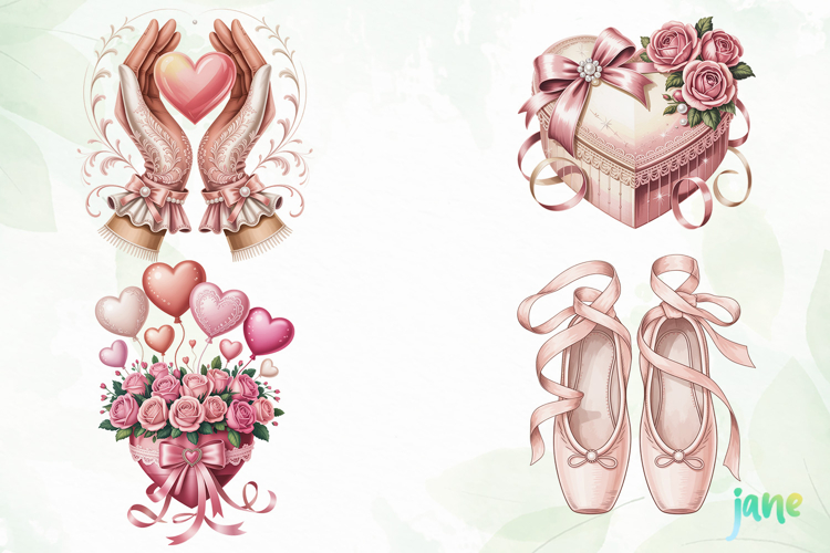 Coquette Valentine PNG Clipart