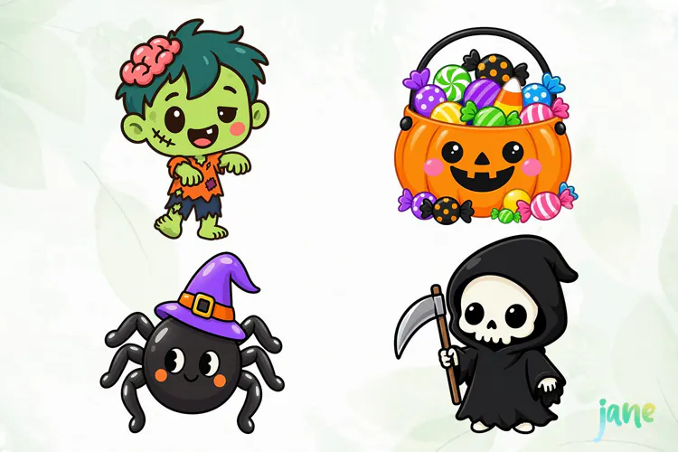 Kawaii Halloween PNG Clipart