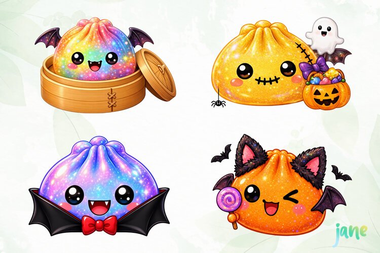 Halloween Glitter Dumplings Clipart example image 1