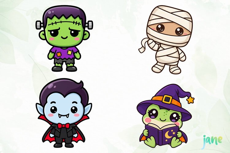 Kawaii Halloween PNG Clipart example image 1