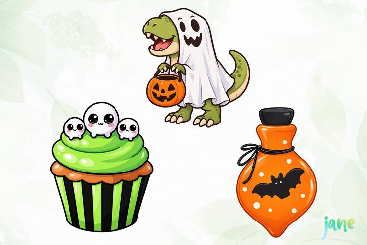 Kawaii Halloween PNG Clipart example image 1