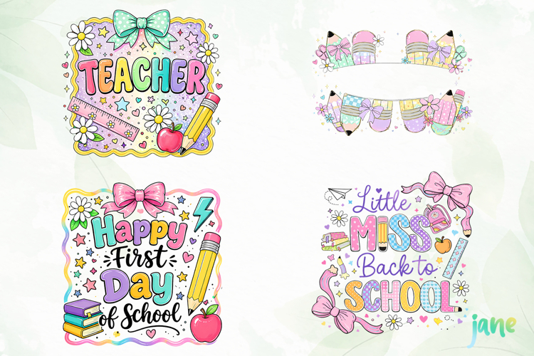 Back To School Sublimation Png Clipart