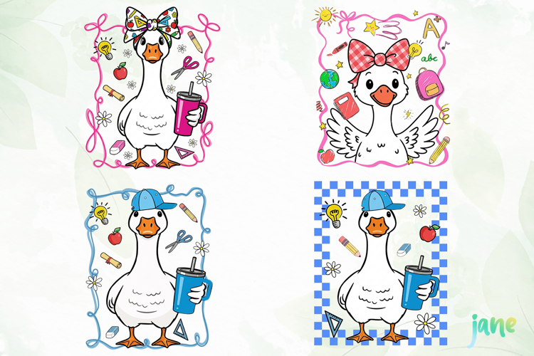 Goose Back To School Png Sublimation