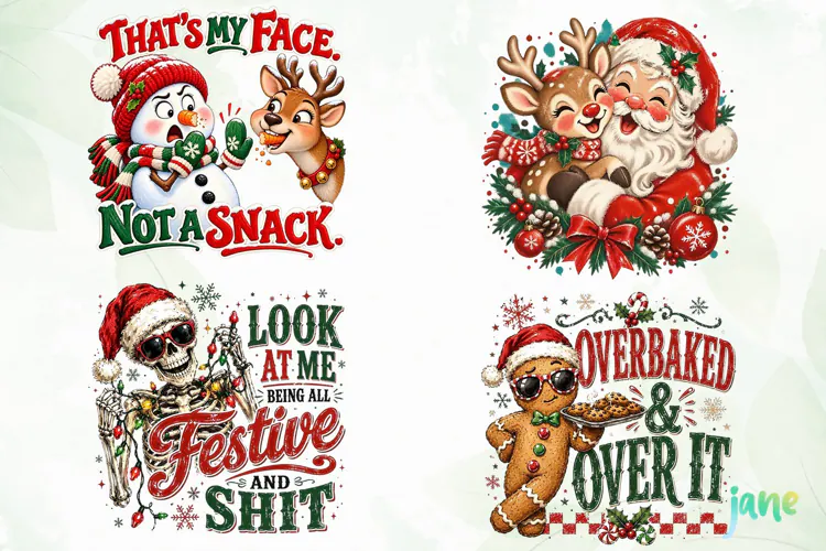Funny Christmas Quotes Clipart