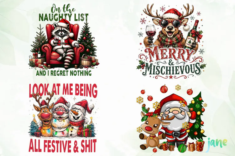 Funny Christmas Quotes Clipart