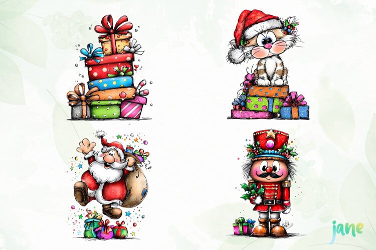 Christmas Characters Clipart example image 1