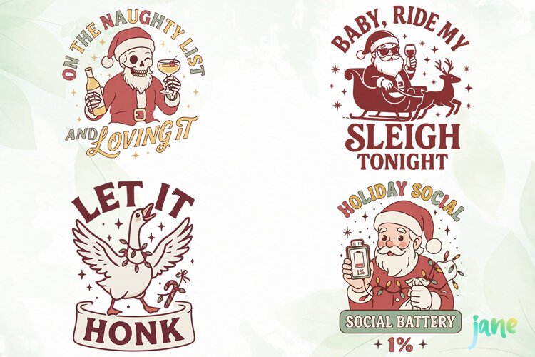 Funny Christmas Humor Clipart example image 1