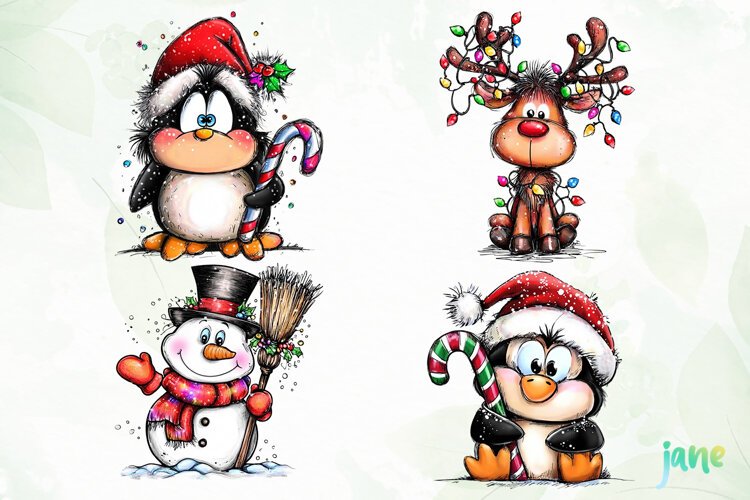 Christmas Characters Clipart example image 1