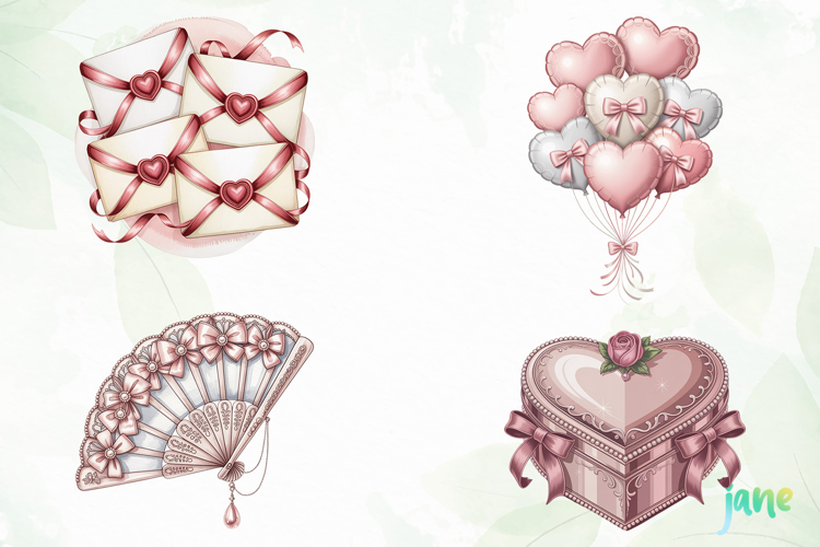 Coquette Valentine PNG Clipart