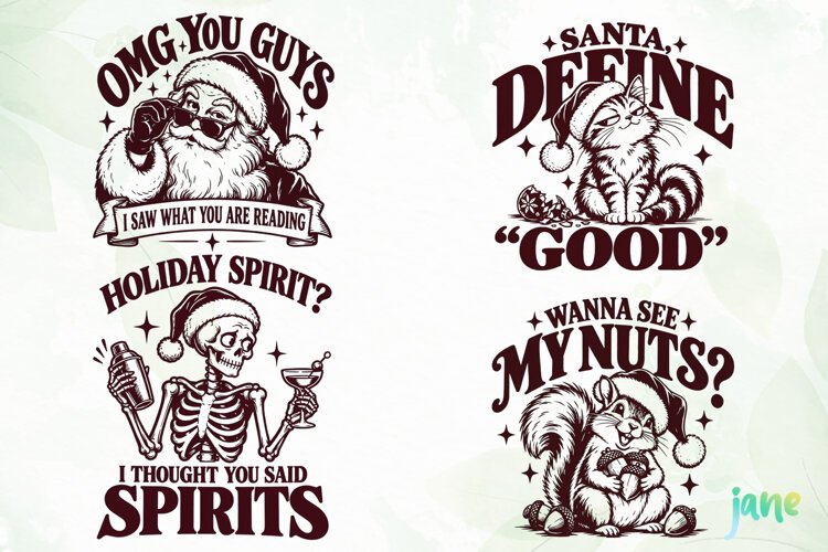 Funny Christmas Humor Clipart example image 1
