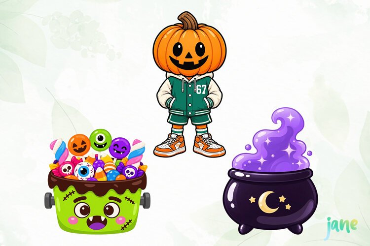 Kawaii Halloween PNG Clipart example image 1