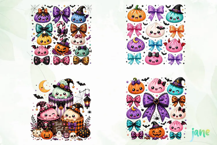 Halloween Glitter Dumplings Clipart