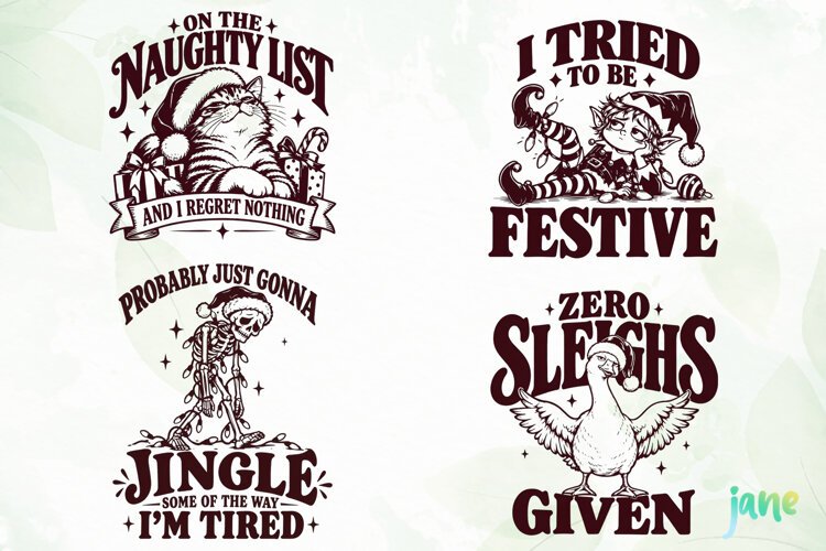 Funny Christmas Humor Clipart example image 1