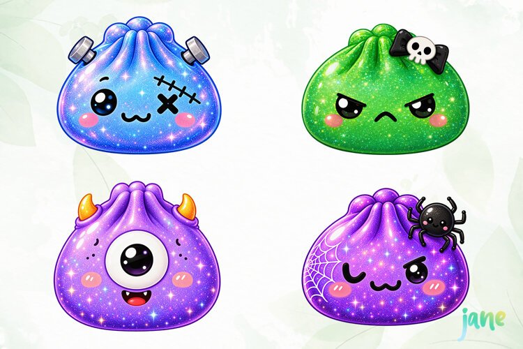 Halloween Glitter Dumplings Clipart example image 1