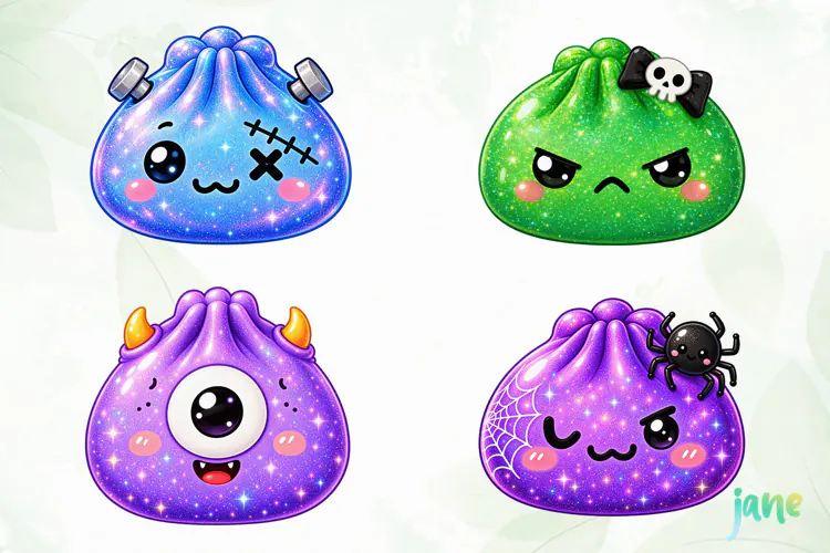 Halloween Glitter Dumplings Clipart