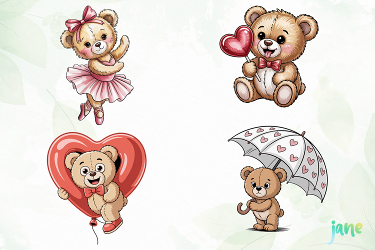 Valentine Teddy Bear Clipart