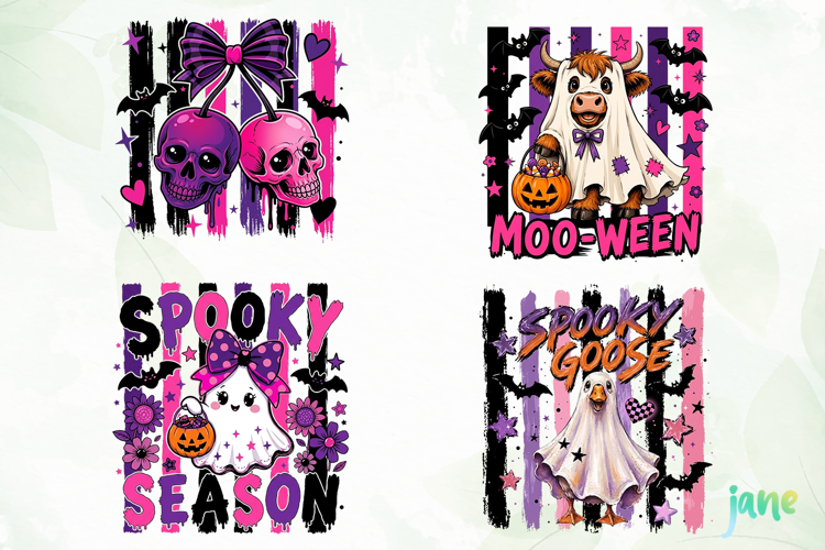 Retro Striped Spooky Season