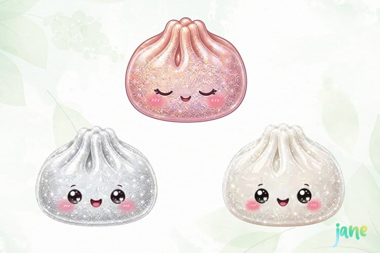 Glitter Dumpling Clipart example image 1