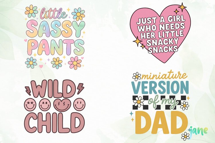 Funny Kids Quotes Clipart example image 1