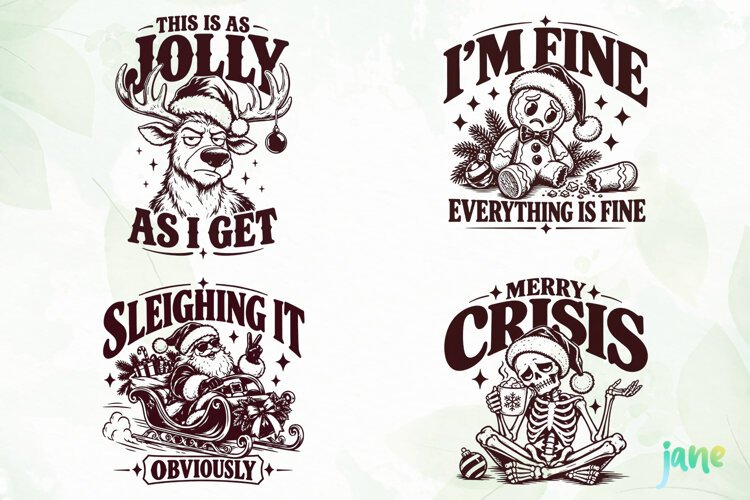 Funny Christmas Humor Clipart example image 1