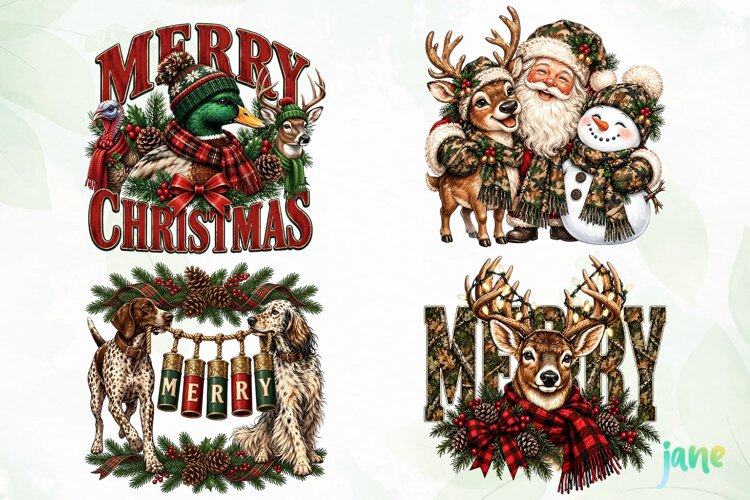 Christmas Hunting PNG Clipart example image 1