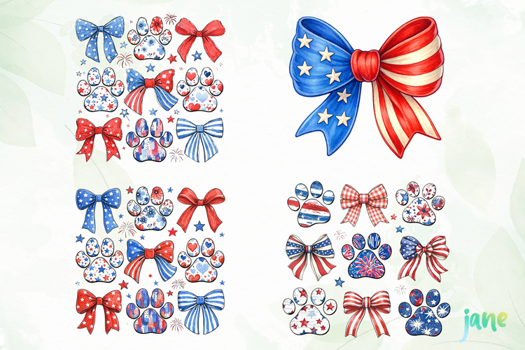 Coquette 4th of July Png Clipart