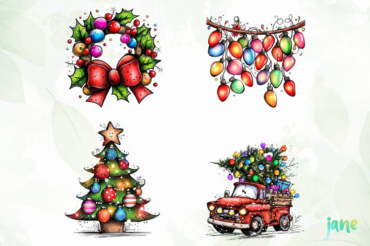 Christmas Characters Clipart example image 1