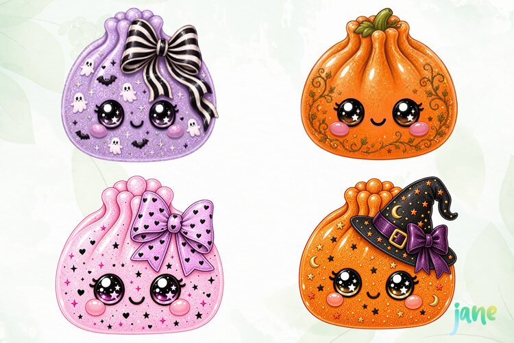 Halloween Glitter Dumplings Clipart example image 1