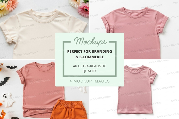 Mockup: kids' t-shirts collection