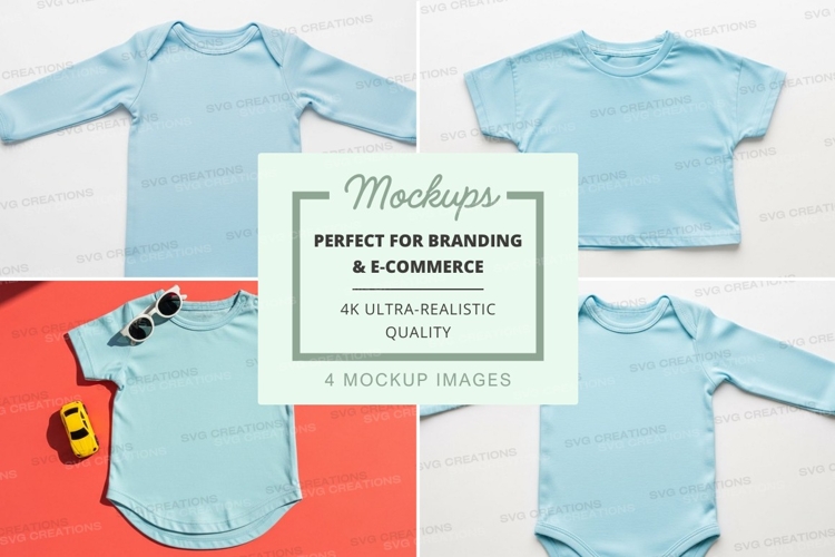Mockup of baby clothing