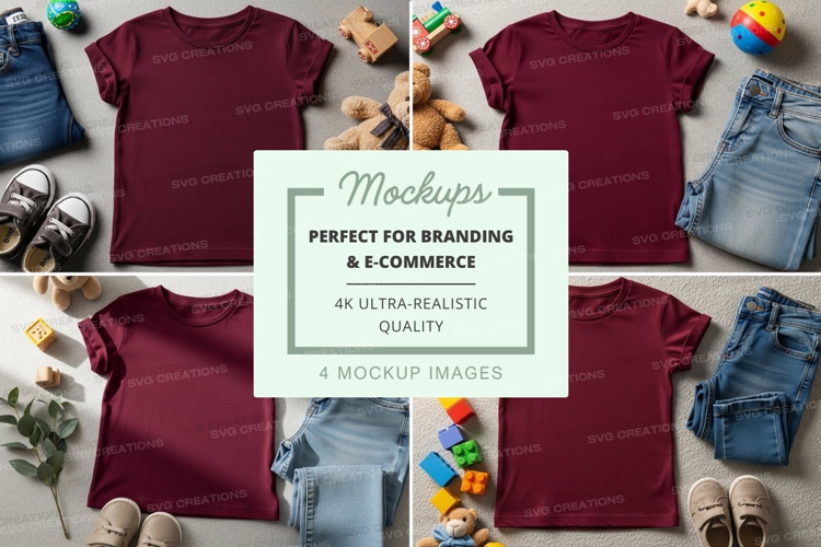 Mockup: kids' clothing and accessories