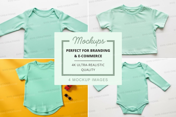 Mockup: baby clothing collection