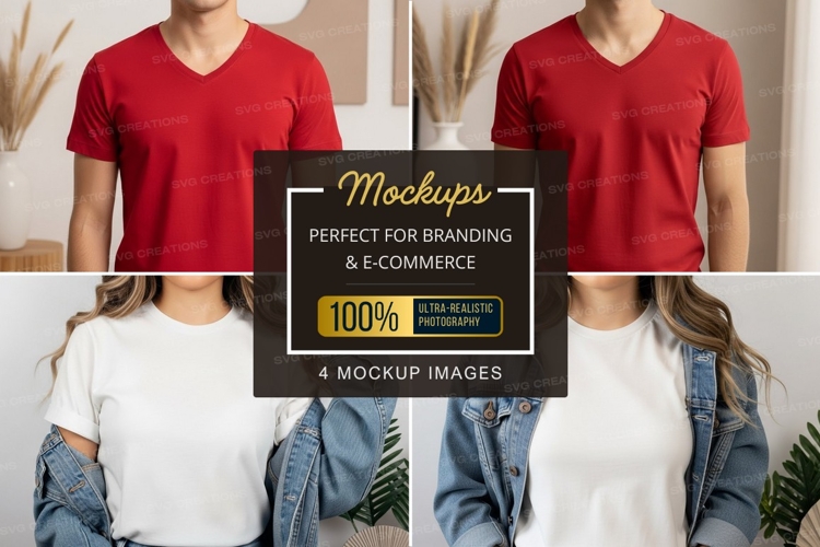 White Tshirt Mockup Image 9