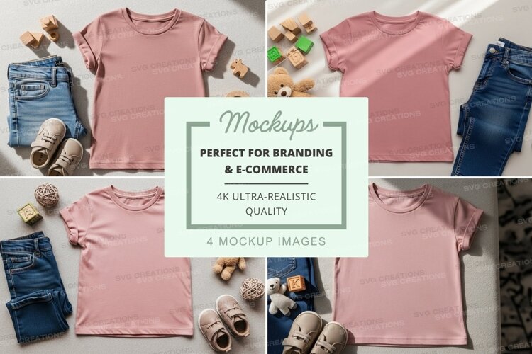 Mockup: kids' clothing and accessories example image 1