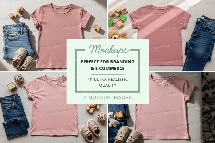 Mockup: kids' clothing and accessories