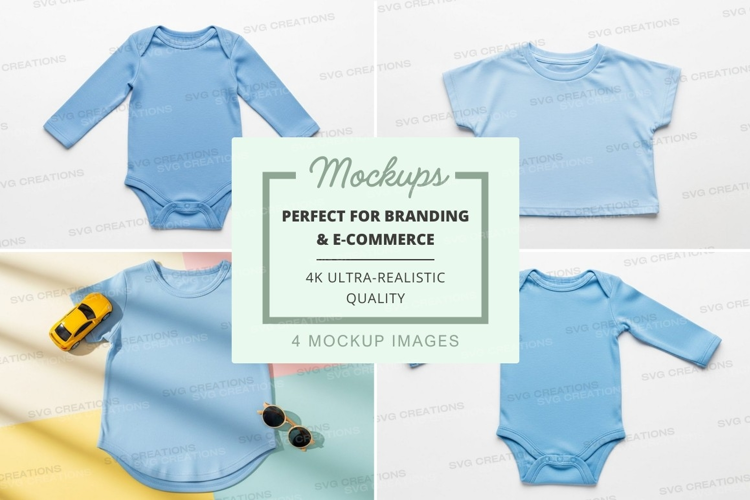 Mockup: baby clothing collection