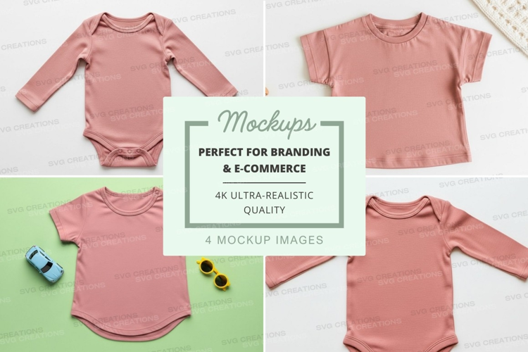 Mockup: baby clothing collection