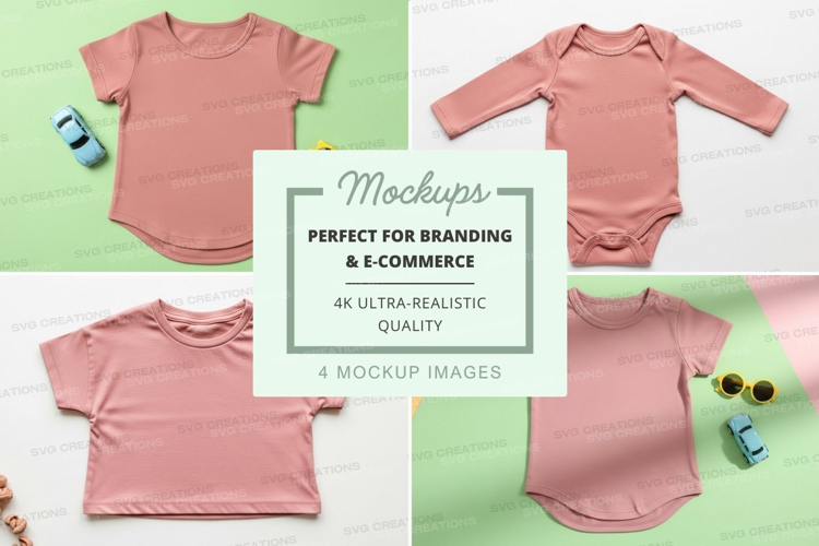 Mockup: baby clothing collection