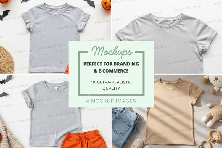 Mockup of kids' clothing collection