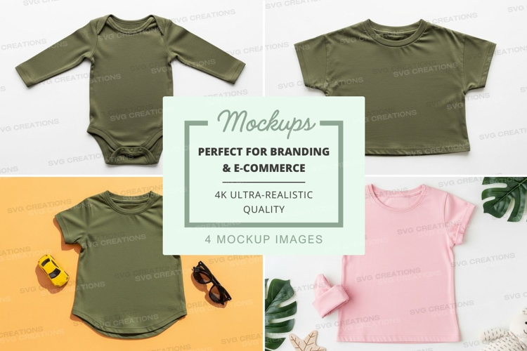 Mockup: baby and toddler clothing collection