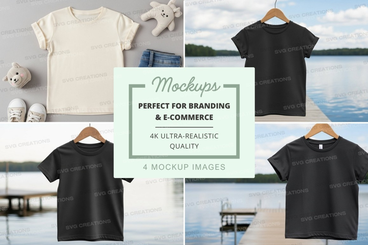 Mockup collection of t-shirts and accessories