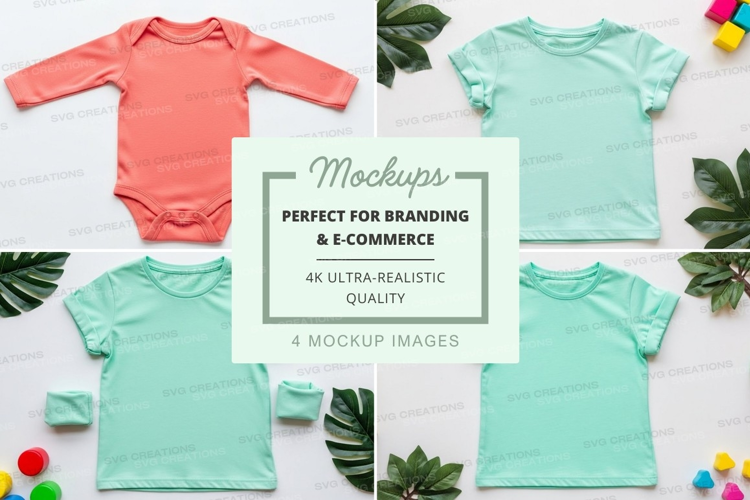 Mockup: assorted baby and toddler clothing